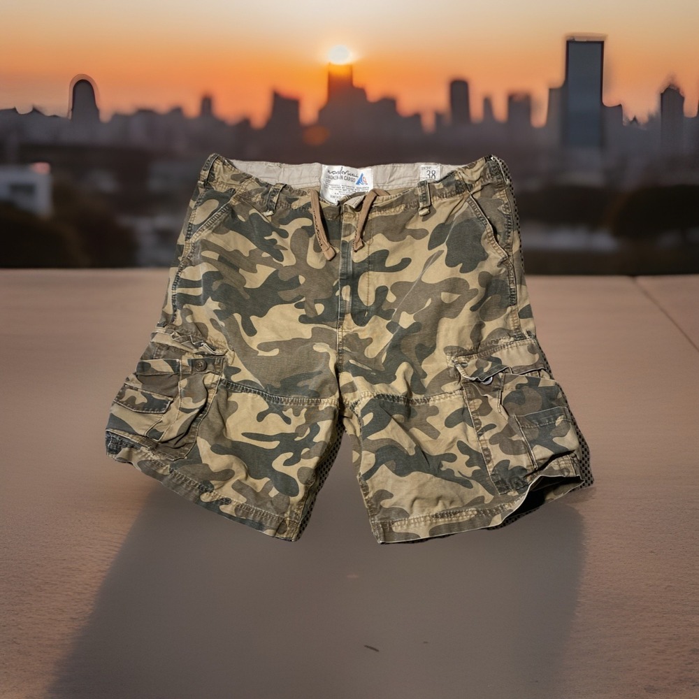 Wonderwall‎ Broken In Camo Cargo Shorts Mens Size 38 Camo Skate Surf Co